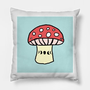 Moon Phases Mushroom Pillow