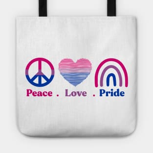 Bisexual Peace Love Pride Tote