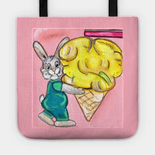 Icecream Shop Bunny Tote