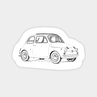 Fiat 500 Wireframe Magnet