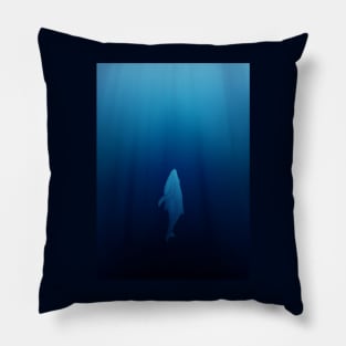 Whale in the Deep Ocean Pillow