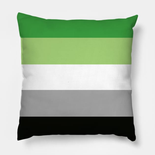 Aromantic flag 2 Pillow by Marissa