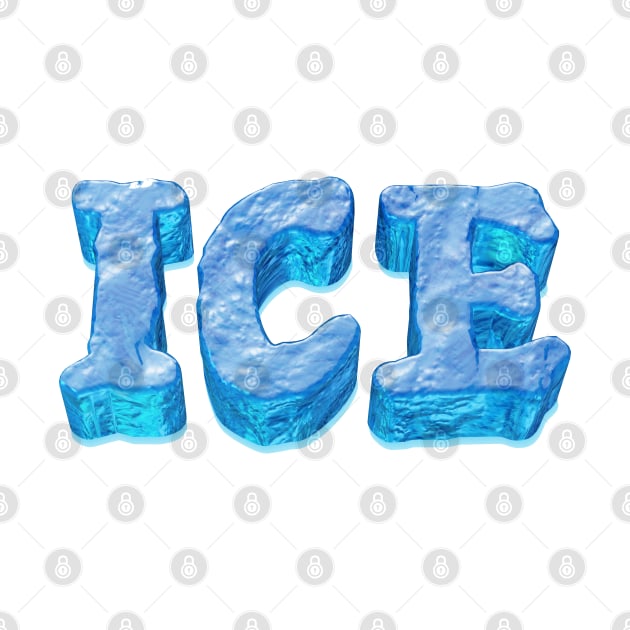 Ice - Frozen cold cube words by All About Nerds