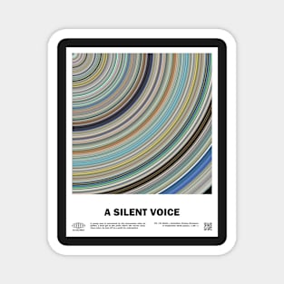 minimal_A Silent Voice Abstract Circular Art Anime Magnet