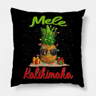 Mele Kalikimaka Pineapple Shirt Hawaiian Christmas Pillow