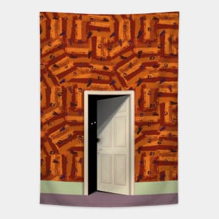 Knock For Tricky Treat Tapestry