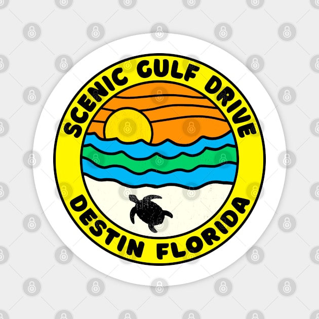 Scenic Gulf Drive Highway 98 Destin Beach Florida Palms Panhandle Emerald Coast Magnet by TravelTime