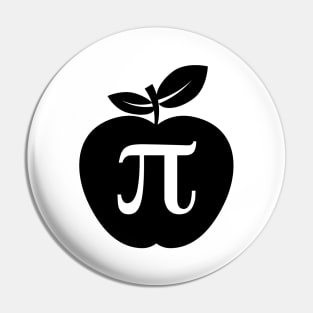 Apple PI Design - Black Print. Pin