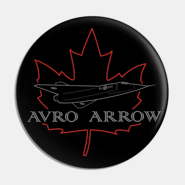 Avro Arrow - Silver Edition Pin by earth angel