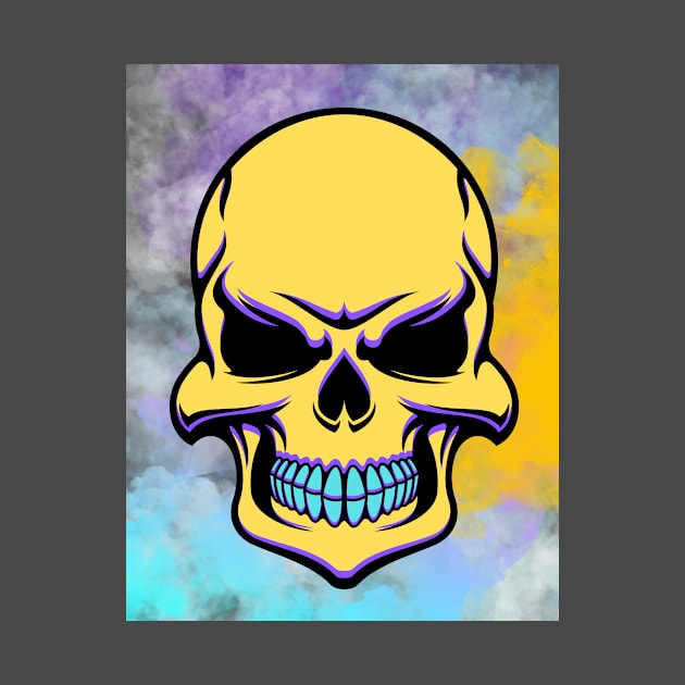 Cool Smiling Skull by Magic Simon