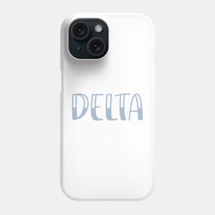 Light Blue Delta Letter Phone Case