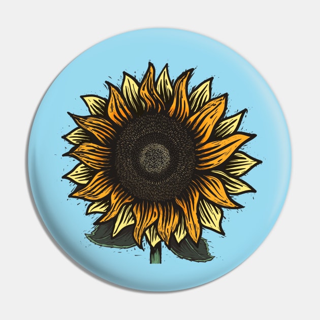 Here Comes The Sunflower Pin by LittleBunnySunshine