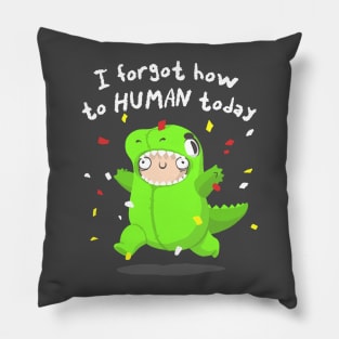 How to human - Dinosaur Funny Costume - Crazy Kid Pillow