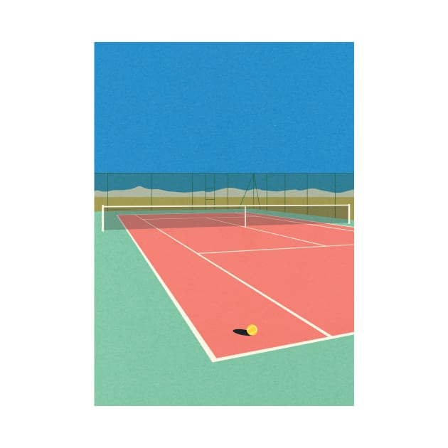 Tennis Court In The Desert by Rosi Feist