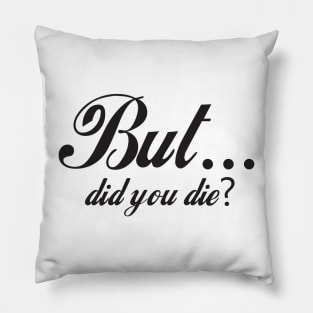 But Did You Die - Funny - Bumper - Funny Gift - Car - Fuck - You Pillow