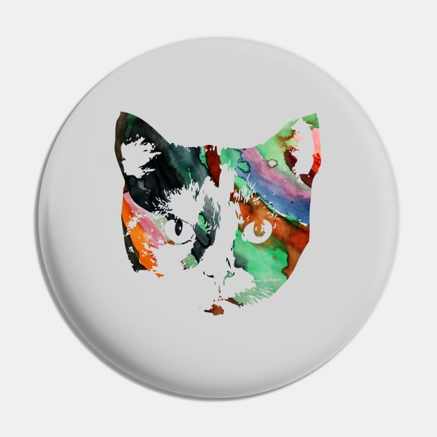 Artistic Cat Pin by bubbsnugg