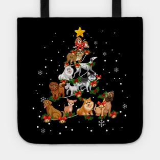 Dog Lover Christmas Tree for Men Women Kids Tote