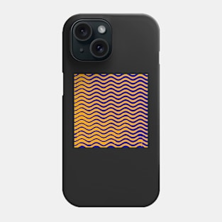 Orange and Blue Waves Phone Case