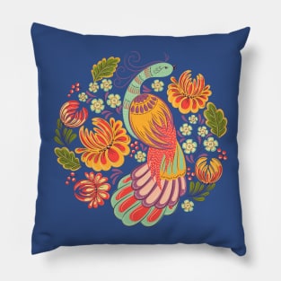 bird garden hand drawn Pillow