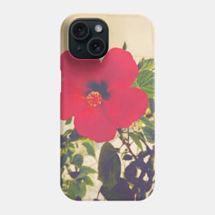 Pretty Red Flower with green leaves nature lovers beautiful photography design Phone Case