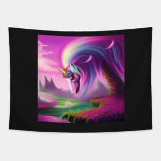 Unicorn Tree Realistic Tapestry