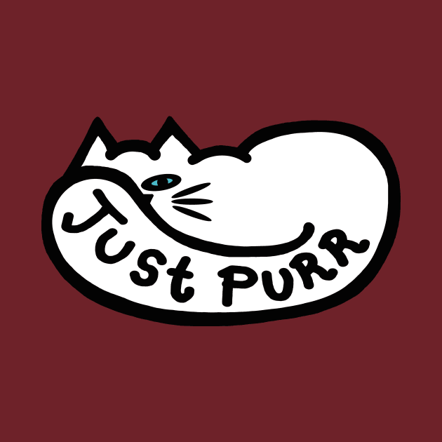 JUST PURR, White Cat by RawSunArt