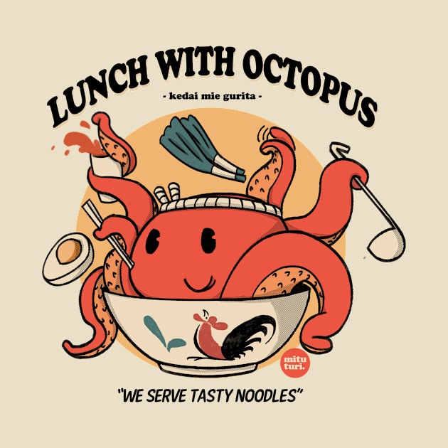 Cute Lunch With Octopus Ramen Noodle by mituturi