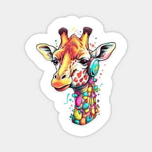 Graffiti Giraffe Magnet