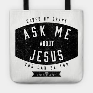 Ask Me About Jesus Christian Mission Gifts Tote