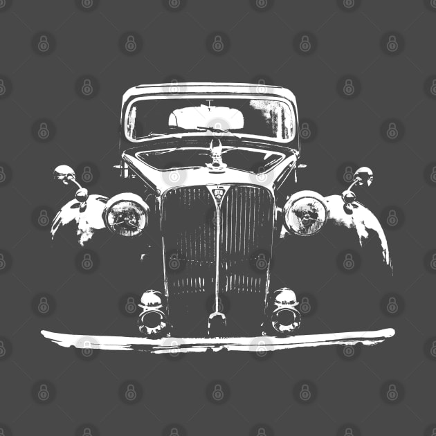 Rover P3 1940s classic car monoblock white by soitwouldseem