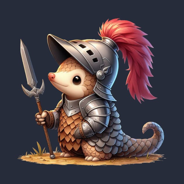 Cute Pangolin Knight by Dmytro