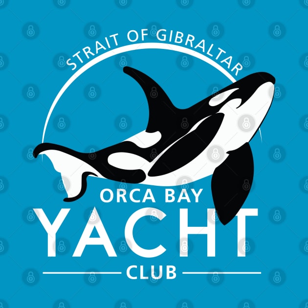 Orca Bay Yacht Club - reverse white by Rackham