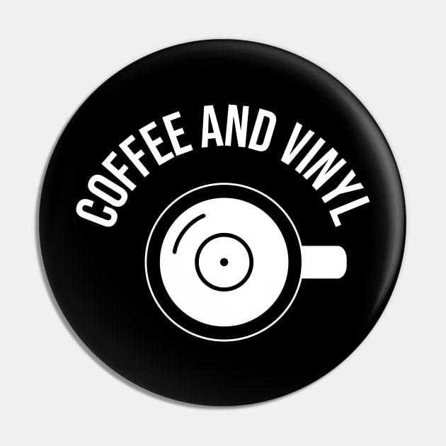 Turntable Record Collector Coffee And Vinyl Pin by sheepmerch