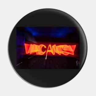 Neon red vacancy sign Pin