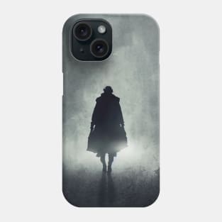 Lone woman adventurer goes to fog Phone Case