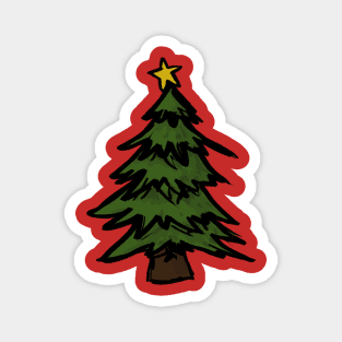 modest christmas tree Magnet