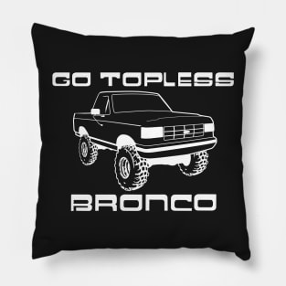 1987-1991 Bronco Topless White Print Pillow