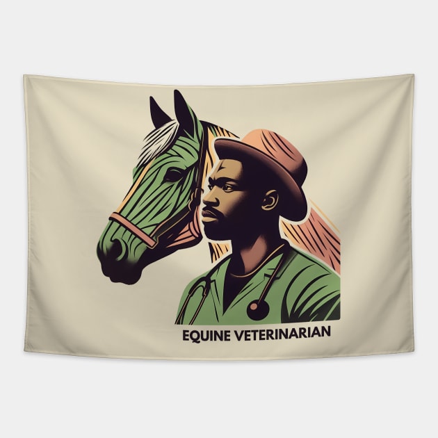 equine veterinarian Tapestry by TaevasDesign