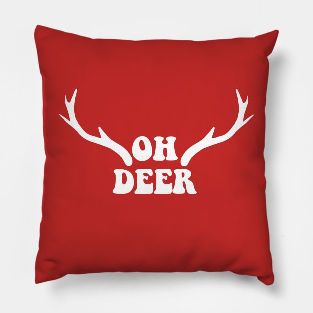 cute oh deer antlers Pillow by kennaplate