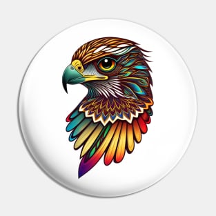 Falcon Vector Illustration Pin