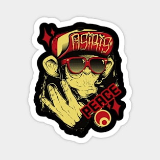 peace monkey hiphop style Magnet