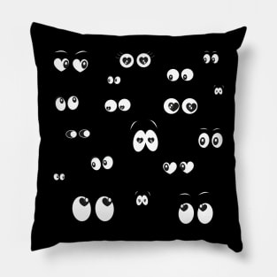 Glowing in the dark heart spooky eyes Pillow