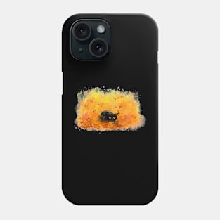 Black Cat Fall Leaves Phone Case