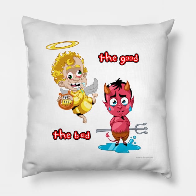 angels and demons Pillow by nedesem