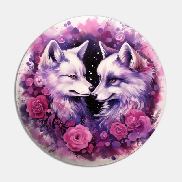 Pomsky Art Pin by Enchanted Reverie