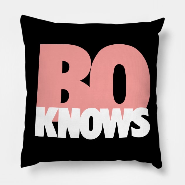 Bo Knows Baseball Pillow by Mavioso Pattern