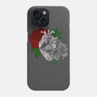 Floral heart decay Phone Case