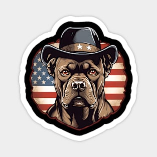 American Staffordshire Terrier 4th of July Magnet