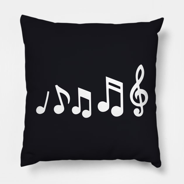 Sheet Music Evolution Musician Gift Pillow by Foxxy Merch