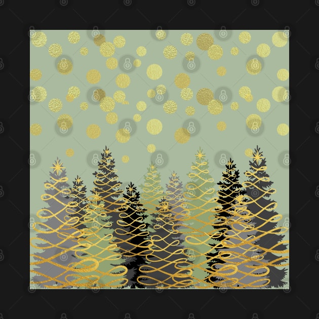 PINE TREES FOREST ART by HAVE SOME FUN